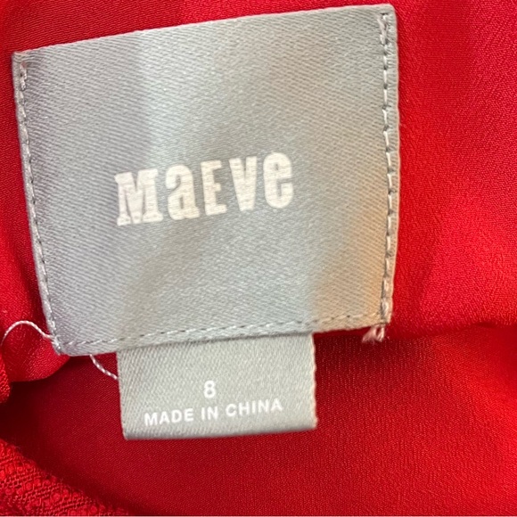 Maeve Anthropologie Red Sleeveless Fit and Flare Dress w/Cutout Neckline… - Picture 9 of 10